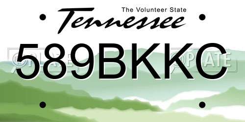 589BKKC Tennessee License Plate