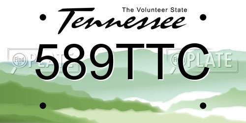 589TTC Tennessee License Plate