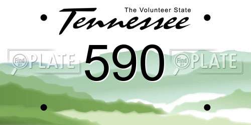 590 Tennessee License Plate