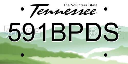 591BPDS Tennessee License Plate
