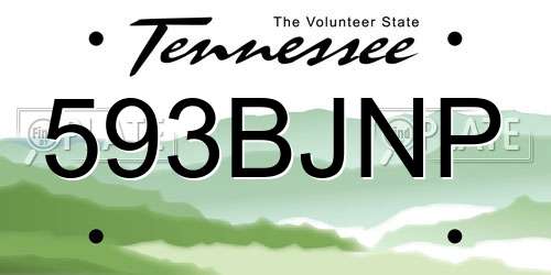 593BJNP Tennessee License Plate