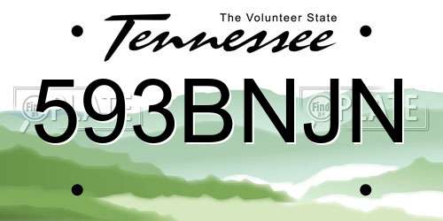 593BNJN Tennessee License Plate