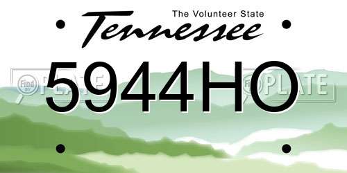 5944HO Tennessee License Plate
