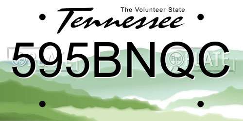 595BNQC Tennessee License Plate