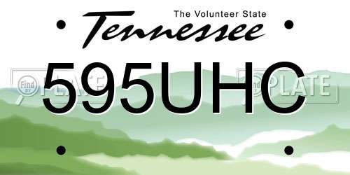 595UHC Tennessee License Plate