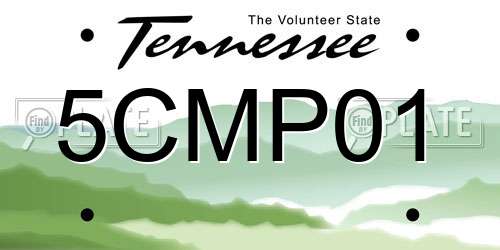 5CMP01 Tennessee License Plate