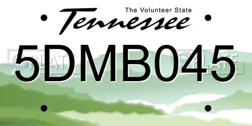 5DMB045 Tennessee License Plate