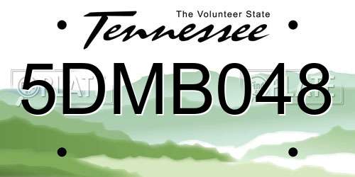 5DMB048 Tennessee License Plate