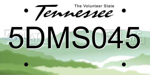 5DMS045 Tennessee License Plate