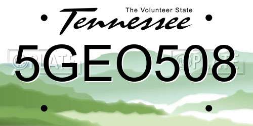 5GEO508 Tennessee License Plate