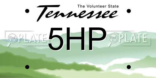 5HP Tennessee License Plate