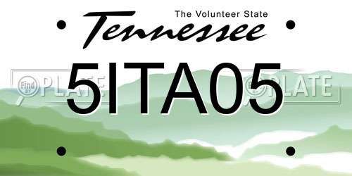 5ITA05 Tennessee License Plate