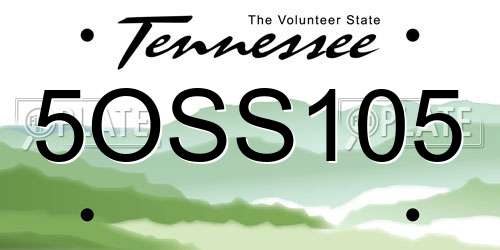 5OSS105 Tennessee License Plate