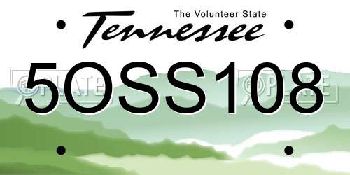 5OSS108 Tennessee License Plate