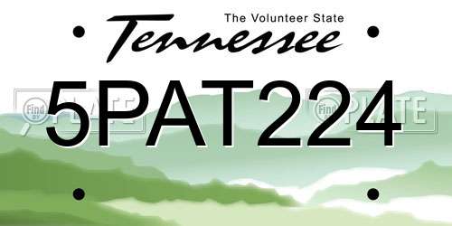 5PAT224 Tennessee License Plate