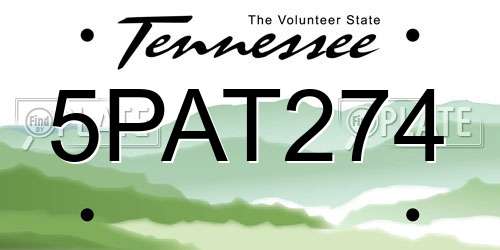 5PAT274 Tennessee License Plate