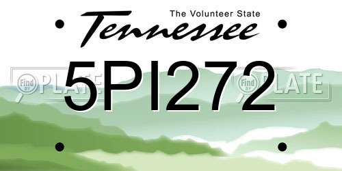 5PI272 Tennessee License Plate