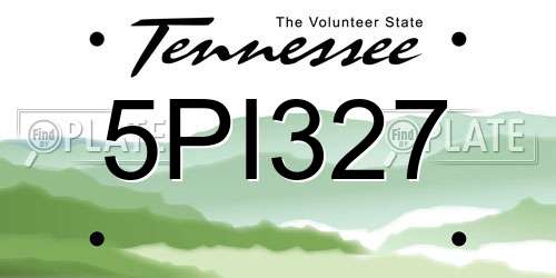 5PI327 Tennessee License Plate