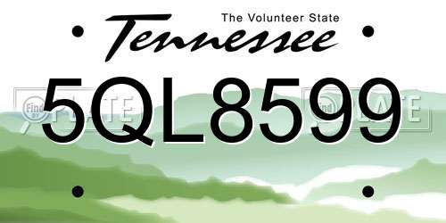 5QL8599 Tennessee License Plate