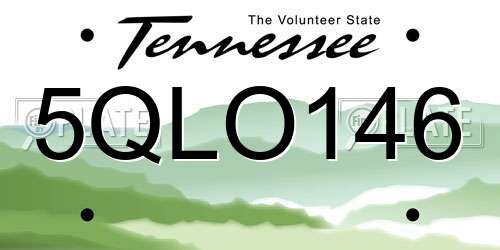 5QLO146 Tennessee License Plate