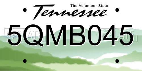 5QMB045 Tennessee License Plate