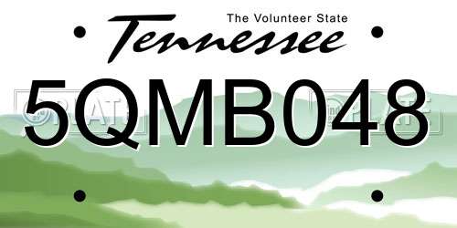 5QMB048 Tennessee License Plate