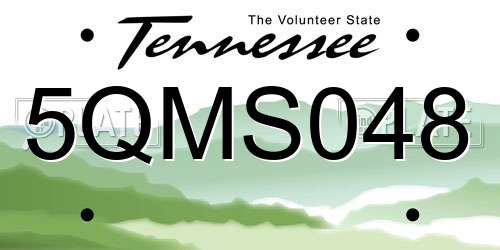 5QMS048 Tennessee License Plate