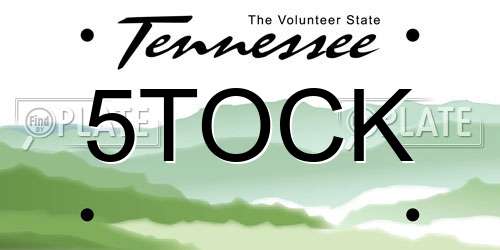 5TOCK Tennessee License Plate