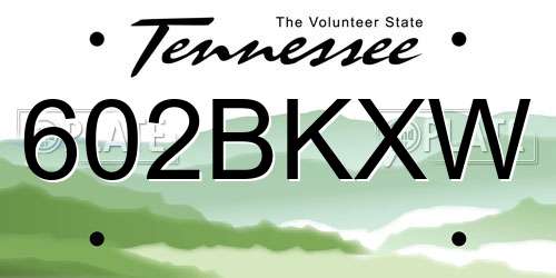 602BKXW Tennessee License Plate