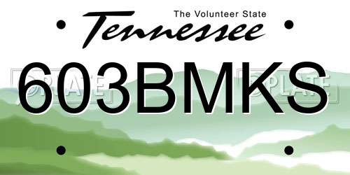 603BMKS Tennessee License Plate