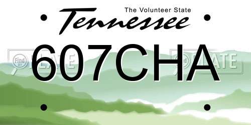 607CHA Tennessee License Plate