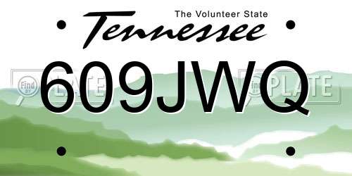 609JWQ Tennessee License Plate
