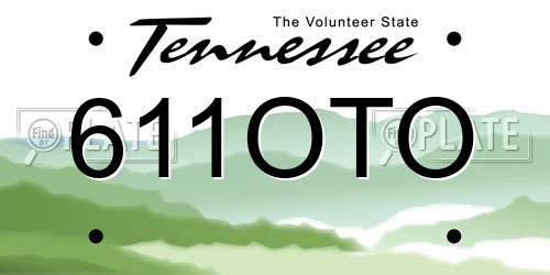611OTO Tennessee License Plate