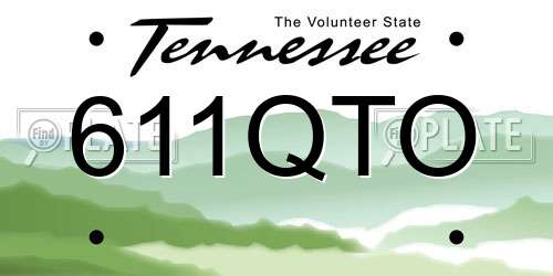 611QTO Tennessee License Plate