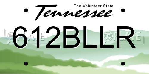612BLLR Tennessee License Plate