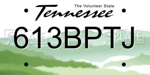 613BPTJ Tennessee License Plate