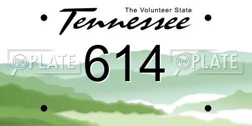 614 Tennessee License Plate
