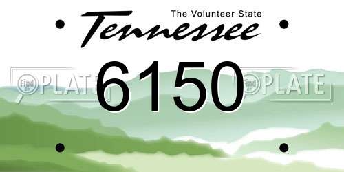 6150 Tennessee License Plate