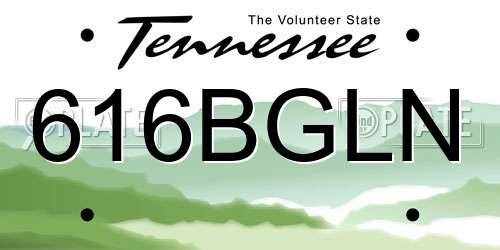 616BGLN Tennessee License Plate