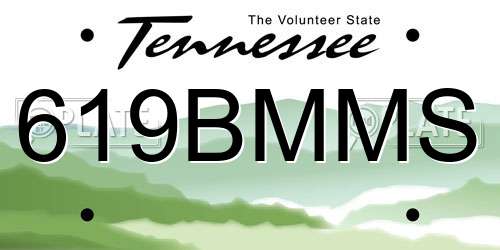 619BMMS Tennessee License Plate