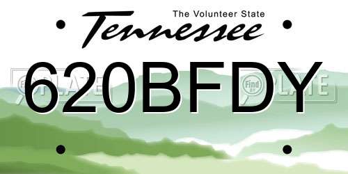 620BFDY Tennessee License Plate