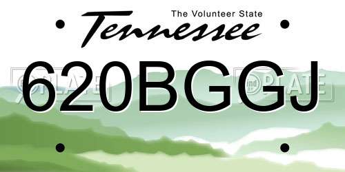 620BGGJ Tennessee License Plate