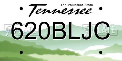 620BLJC Tennessee License Plate