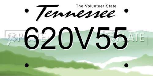620V55 Tennessee License Plate