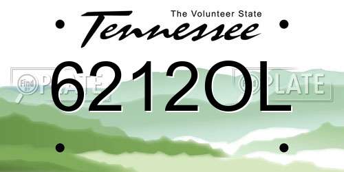 6212OL Tennessee License Plate