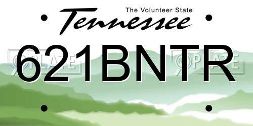 621BNTR Tennessee License Plate