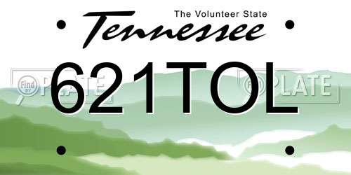 621TOL Tennessee License Plate