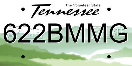 622BMMG Tennessee License Plate