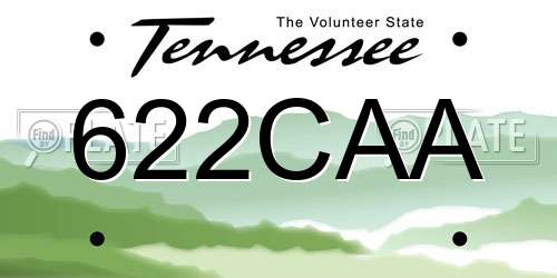 622CAA Tennessee License Plate