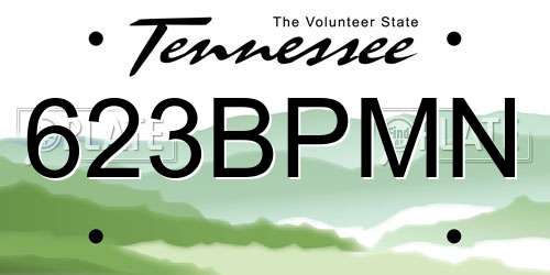 623BPMN Tennessee License Plate